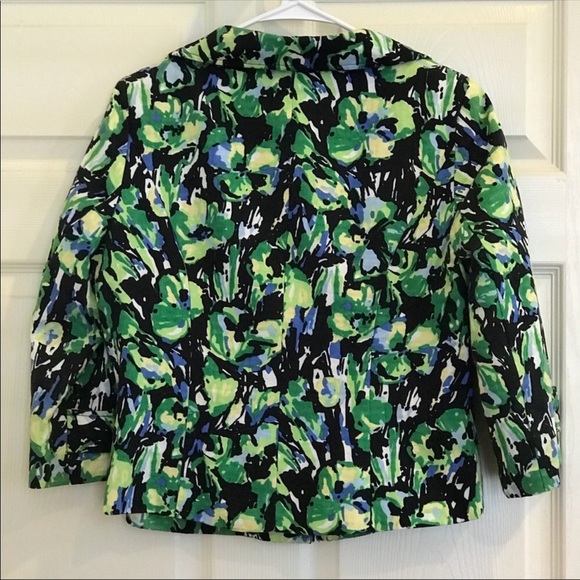 TRENZ green floral lined jacket/blazer - Picture 5 of 7